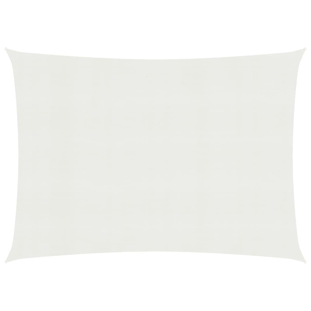 Voile d'ombrage rectangulaire blanc anti-UV contre la chaleur sur la terrasse