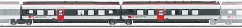 Voitures complémentaires 2 Giruno SBB Ep. VI H0 43452 avec attelages conducteurs de courant