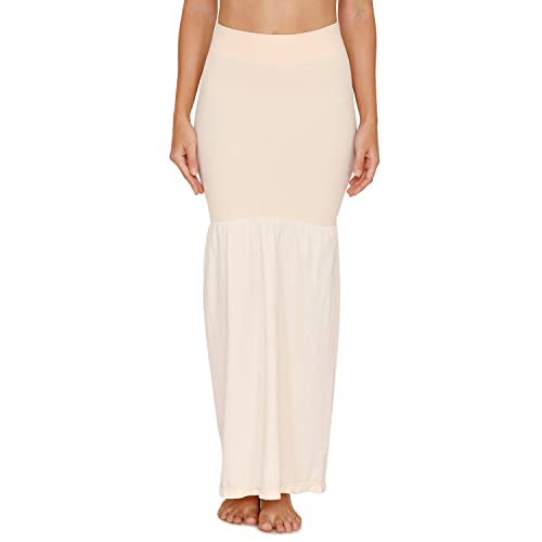 Image of Zivame Women All Day Flared Mermaid Saree Shape wear - Beige