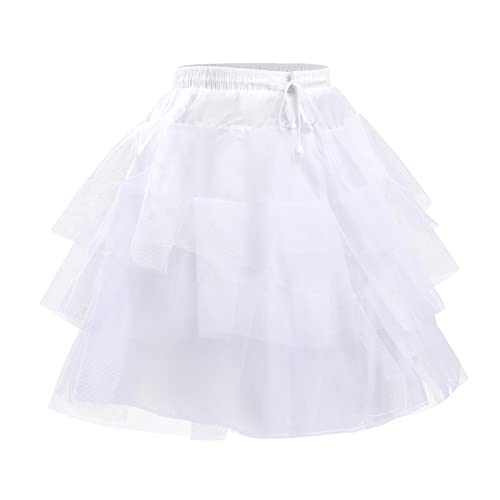 ODIZLI Flower Girls Hoopless Petticoat Slip with 3 Layers Elastic Kids Crinoline Underskirt2
