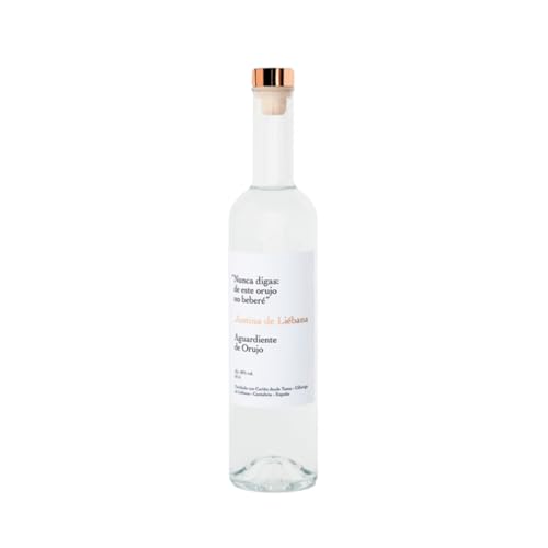 JUSTINA DE LIEBANA Aguardiente de Orujo Gourmet, Destilado Artesanal con Alquitara de Cobre, 48% Vol., 50 cl