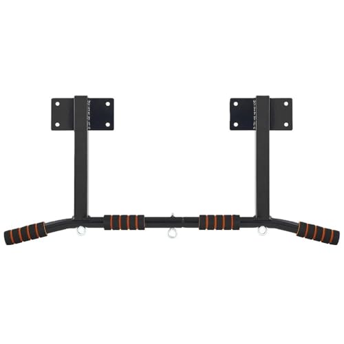 ZMBJ 懸垂マシン 家庭用鉄棒 屋内壁掛け 厚手パンチング吊り棒 吊り天井取り付け 固定フィットネスシングルバー (固定サイドレール(ブラック))