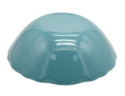 Bowl de melamina azul para servir ensaladas 12" miniatura 3