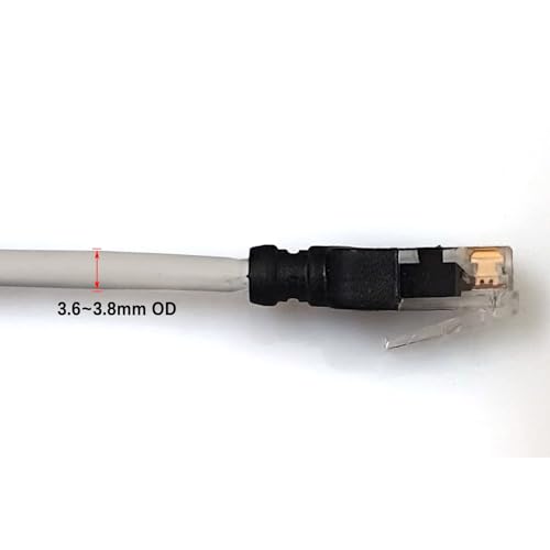 Cable Ethernet Cat6a Patch Cord 10 m Gris RJ45 miniatura 4
