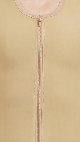 DERMAPRESS Male Gynaecomastia Compression Vest Full with Zip|| Chest & Abdomen Compression Vest|| Tomboy Chest Bonder|| (Medium, Beige) Upper CHEST-85-94 Cm