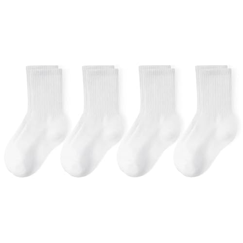 Image of Toddler Non Slip Cotton Crew Socks with Grips for Baby Boys Girls