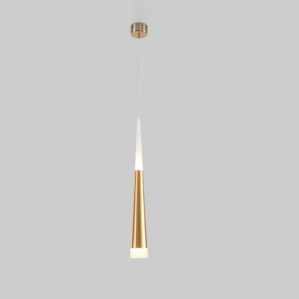 Długa tuba Współczesna lampa wisząca Stożek Mini kuchnia Wisząca lampa 5 W Liniowy żyrandol LED Nowoczesna lampa przemysłowa do sypialni Jadalnia Przedpokój Biuro, srebrny Złoty Czerwony Czarny