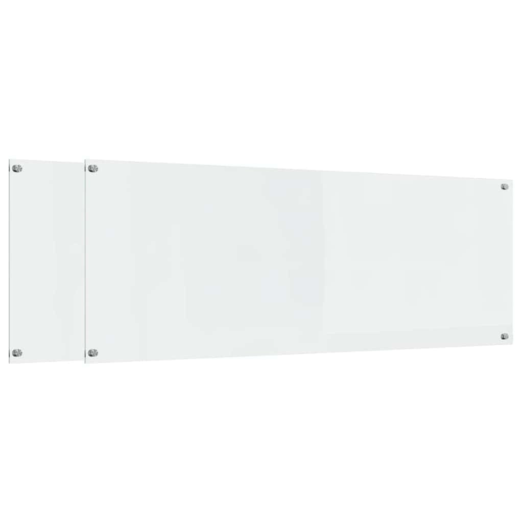 Solivagant Küchenrückwand 2 pcs Transparent 110 x 40 cm Gehärtetes Glas, Küche Esszimmer,Küchenhelfer -utensilien, 14.8 kg-3415488