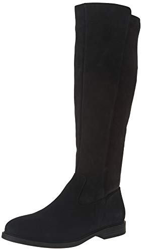 Hush Puppies Women's Bailey Stretch Boot Fashion, Black Suede, 6 W US