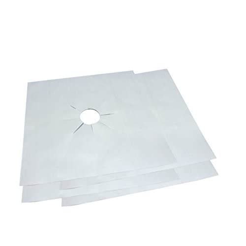 Mipcase 2Piezas de Gas Reutilizables Revestimiento Antiadherente para Horno para Placas de Gas de Limpiar y Color Plata