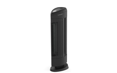 Ionic Pro Turbo (TA550) Ionic Air Purifier Tower for Home, Quiet Ionic Filterless Design, Covers Up to 500 Sq. Ft., Removes Odors, Smoke, Dust, and Allergens – Black