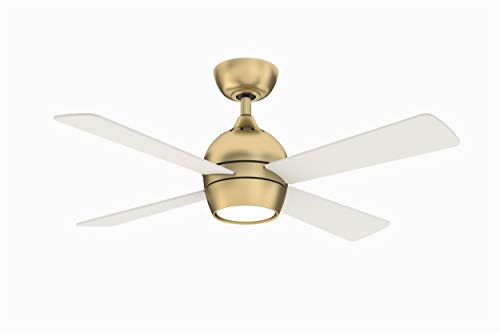Fanimation Kwad 44 Inch Indoor Ceiling Fan With Led Light Kit, Brushed Satin Brass #TOP15