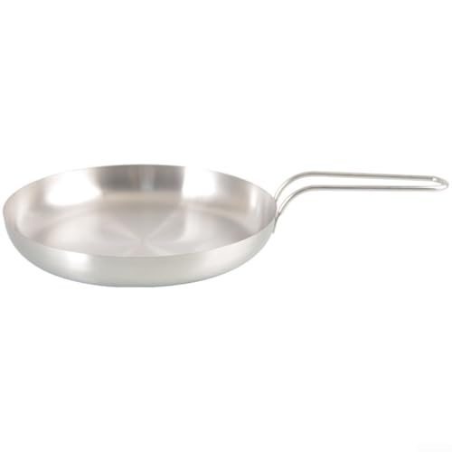 Besshepplo Sartén de acero inoxidable estilo coreano con mango ergonómico para camping, senderismo, cocina al aire libre, hogar, comedor, hotel, cafetería, uso 201 de acero inoxidable (18 cm, plateado
