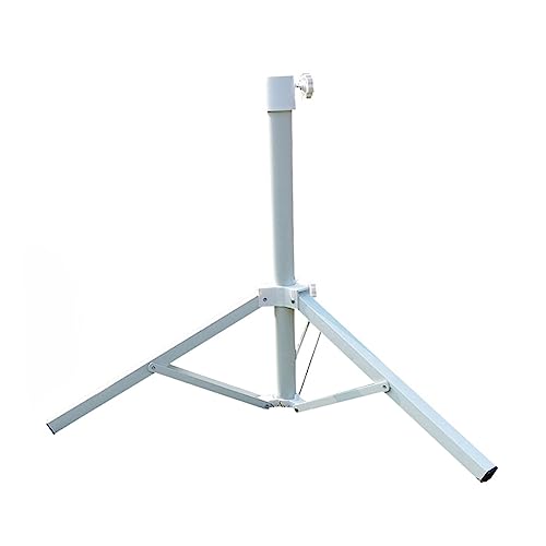 COOPHYA Support De Parasol en Fer Blanc 25Cm Pied De Parasol Pliable pour Terrasse Jardin Plage avec Base Triangulaire Portable 25 Pouces