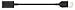 Lenovo 4X90U45346 USB-C Cable Adapter Slim-Tip Black - Adapter for Cable (USB-C, Slim-Tip, Male/Female, 0.018 m, Black)
