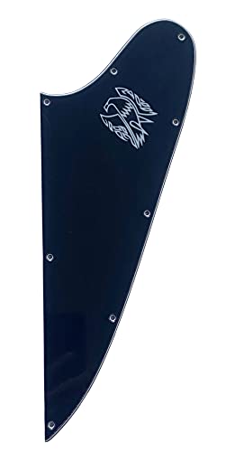 Guitar Parts Slinger Parts For Gibson Firebird Blank Guitar Pickguard (3 Ply Black (White Logo))