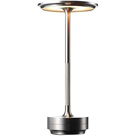 Cordless Metallic Table Lamp, I-Shaped Dimmable Rechargeable Waterproof Desk Light, Touching Control LED Decorative Lights for Restaurant Clear Bar Decoration Cover