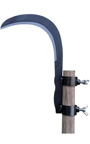 Image of Shree Somgiri Grass Sikle Cutter Head, Manganese Steel Blade, 20 cm Curved Blade, Silver, Manual Operation for Grass and Weeds
