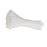 ★【Tamaño y cantidad】 Sujetacables de nailon, blanco, 8 pulgadas de largo, 0,15 pulgadas de ancho, 100 piezas por paquete, ideal para ordenar cables desordenados, bricolaje en el hogar, arreglo de plantas, etc.