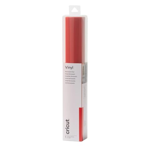 Image of Cricut Permanent Vinyl | Tomato Red | 1.2 m (4 ft) | Self Adhesive Vinyl Roll | for use with All Cricut Cutting Machines