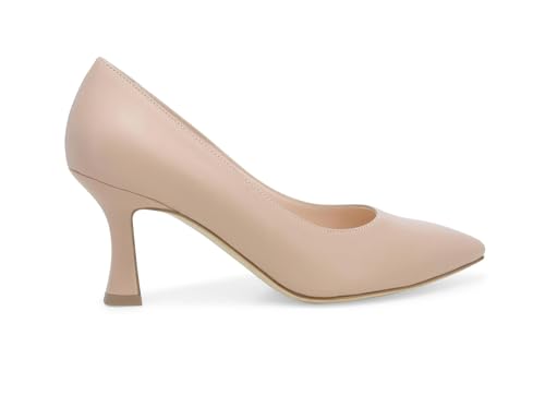 Escarpins cuir nude d160q à talon aiguille confortable pour sublimer vos tenues