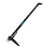 COSPARX Weed Puller Tool – 4-Claw, Extra-Long 43" Handle, No Bending, Easy Eject – Removes Weeds Effortlessly – Sturdy Foot Pedal & Lightweight Aluminum – Effortless Hand Weeding Tool