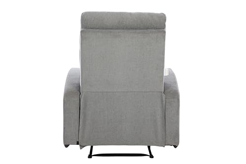 Image of Urban living - Monaco Single Seater Fabric Manual Recliner | 1 Seater Sofa | Single Sofa Recliner | 1 Seater Chair Sofa | 1 Year Warranty | Grey