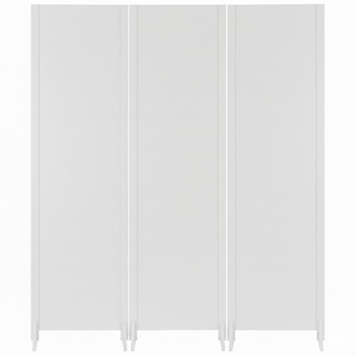 Biombo Liso Reto Fechado Pintado Divisor De Ambiente Preto ou Branco Com Pé Jt Home (BRANCO, 3 FOLHAS DE BIOMBO)