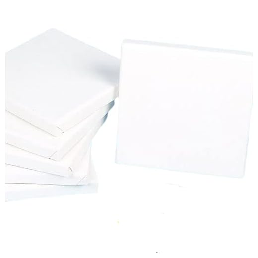 Baker Ross minimålning sträckta dukar på träramar 15 cm x 15 cm för barns målning aktiviteter och personliga presenter till fars dag (paket med 3)
