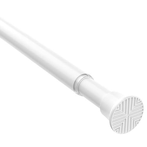 Image of AIZESI Tension Rod 18-36 inch,1Pcs White Adjustable Tension Curtain Rod No Drilling Small Tension Rod Spring Tension Curtain Rod Expandable Curtain Rod