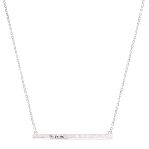 Silpada 'Dotted Line' Pendant Necklace with Crystals in Sterling Silver, 18