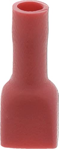 Capocorda rosso piatto isolato femmina rinforzato in scatola, 6,35 x 0,8 mm, 0,3-1,5 mm2, confezione da 50