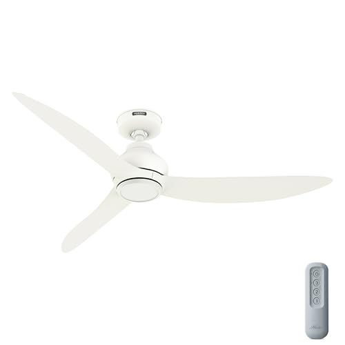 Hunter - Mazzini Indoor/Outdoor Ceiling Fan, Remote, 52-inch, Matte White,