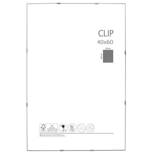 EffeDecor - Cornice a Giorno Lastra in Crilex e Supporto in Mdf Espositore Porta Foto per Poster,Puzzle,Foto,Magliette,Laurea,Diploma da Parete (Trasparente, 40x60 cm)