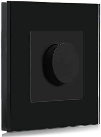 BSEED LED Dimmer Switch - Black, 1 Gang Rotary Leading-Edge Dimmer for Dimmable LED Lights & Incandescent Lamps