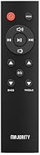Majority Replacement Remote Control for D80 Shelf Speaker