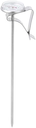 Instand Read Dial Thermometer, Milk Frothing Thermometer for Coffee Drinks,Chocolate Milk Foam, Adjustable Hanging Coffee Thermometer(Long)