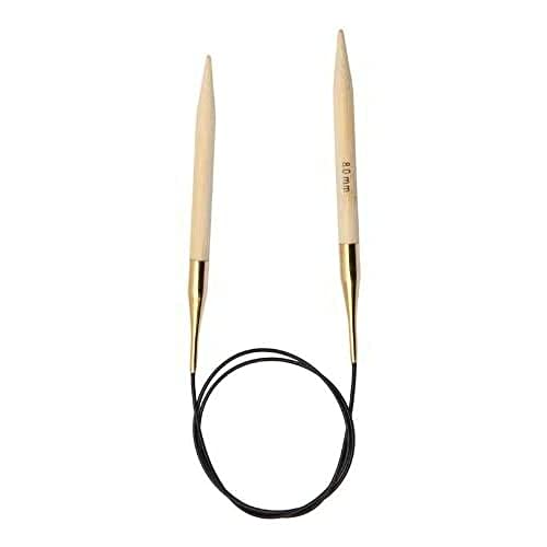 KnitPro Bamboo Fixed Circular Needles 24" (60cm), Ivory, 3.00mm