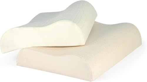 Oreiller Ergonomique en Latex Naturel Biologique, Standard, Ferme, for soulager Les douleurs cervicales et des épaules.