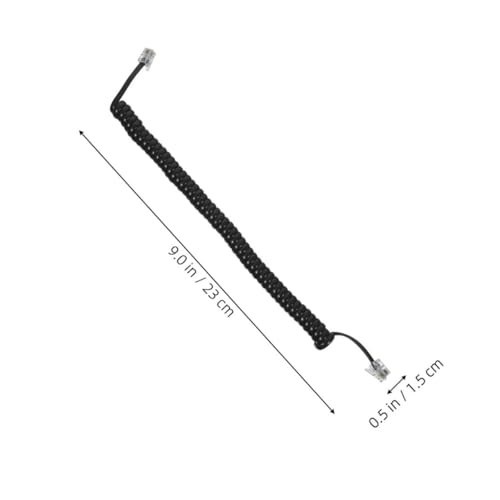 Cable de reemplazo del auricular negro OSALADI con diseño helicoidal duradero 4
