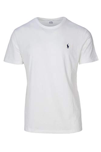 Polo Ralph Lauren Mens Crew Neck T-shirt (Medium, White)