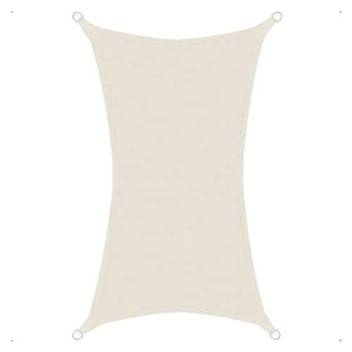 Sonnensegel luftdurchlässig 3 x 6 m - Farbe Creme - rechteckig - Material HDPE
