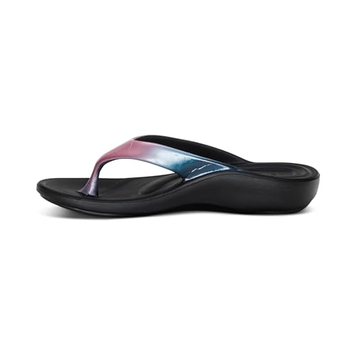 Image of Aetrex Maui Orthopedic Flip Flops for Women Arch Support - Pressure Relief Water-friendly Shock Absorption Super Soft UltraSky EVA Foam Flip Flops