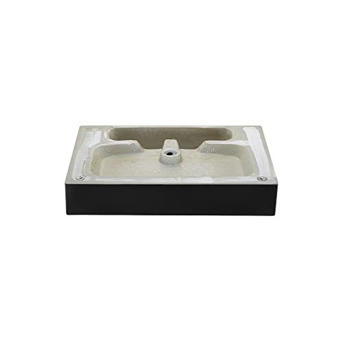 Claire 24" Ceramic Console Sink Matte Black Basin Brushed Gold Legs #TOP4