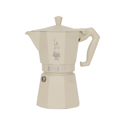 Image of Bialetti Exclusive Moka Pot, Premium Italian Stovetop Espresso Maker, Italian Made; Moka Pot /Percolator /Coffee Maker /Mocha Pot for an Authentic Italian Coffee (Cream, 6 Cup)