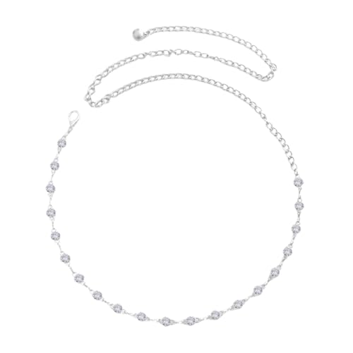 Metal Women Waist Chain Belt Fashionable Skirt Belt Rhinestone Body Chain Jewelry