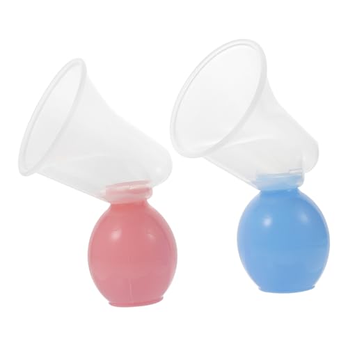 Extractor de leche manual 2 piezas rosa y azul miniatura 1