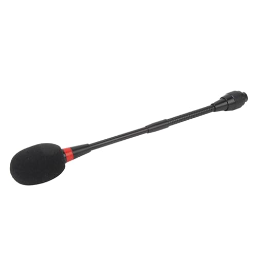 Microphone à Col de Cygne de 25 Cm, Micro à Condensateur Vocal à Transmission Sonore Claire avec Coque en Alliage D'aluminium, Microphone Podium à Col de Cygne pour Salles de