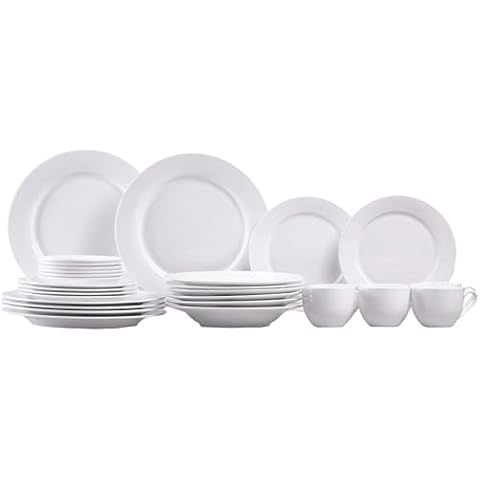 Maxwell Williams Cashmere &BC188232 round Coffee Set/Dinner Set 30–Piece Crockery Set Porcelain in Gift Box Cover