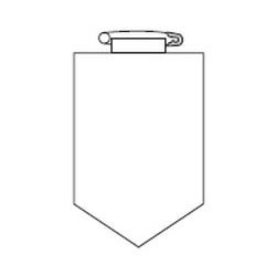 緑十字 ビニールワッペン(胸章) 白無地タイプ 90×60mm エンビ 126101